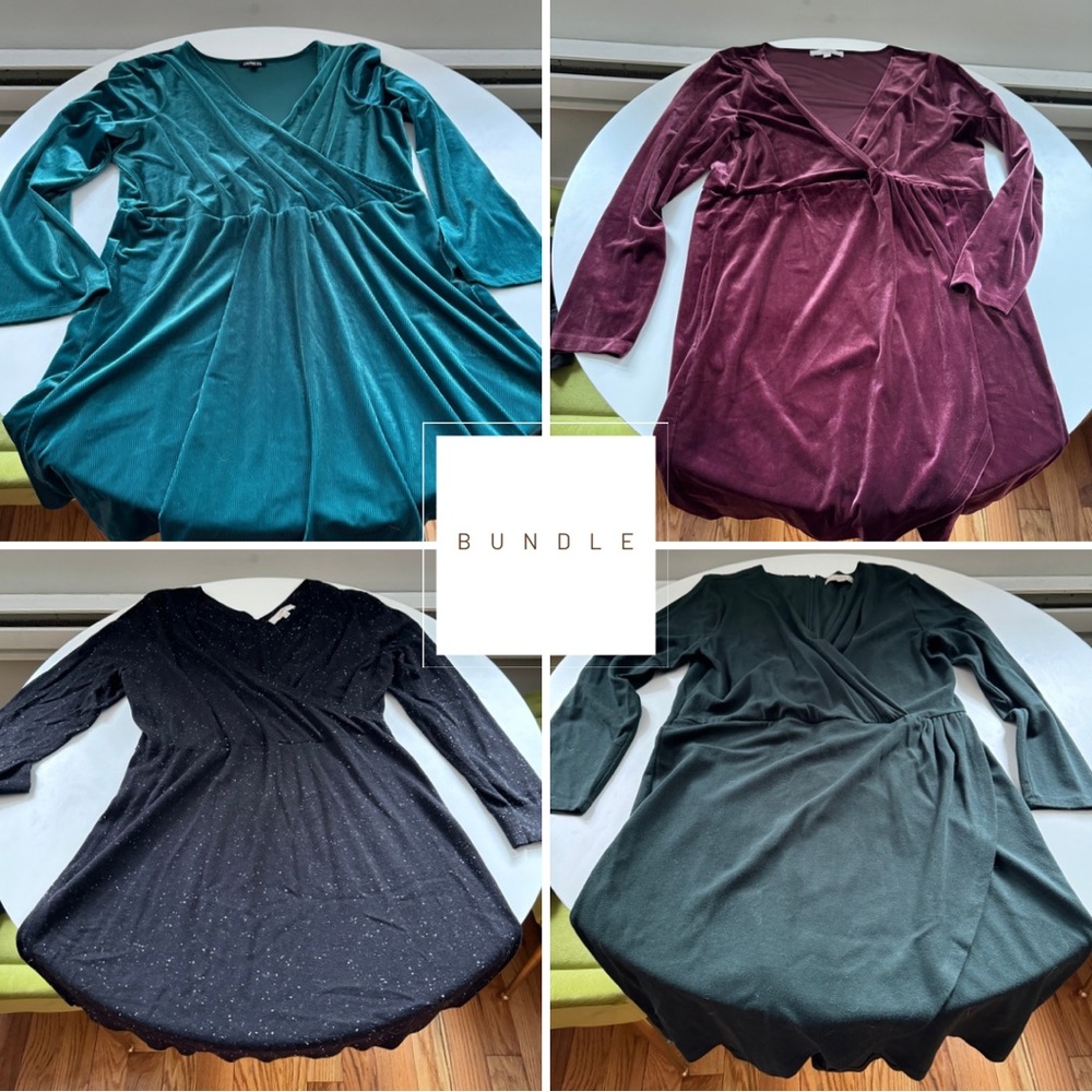 Bundle of 4 Long Sleeve Dresses from LOFT & Express